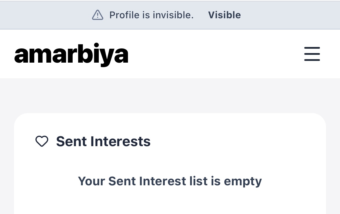 Profile paused confirmation screen